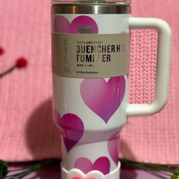 Stanley Quencher H2.0 Tumbler - Pink Hearts - Picture 3 of 3
